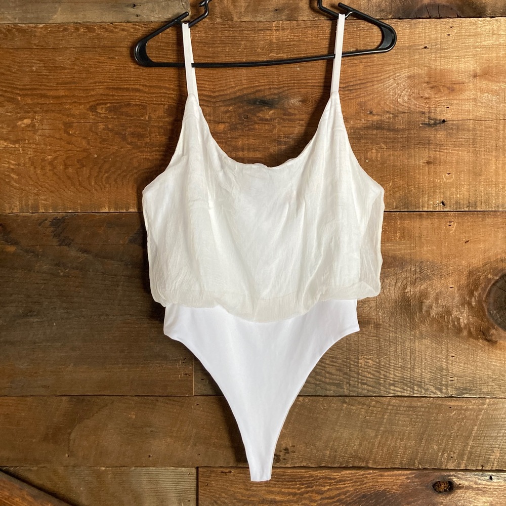 Alice + Olivia Chiffon bodysuit, size L